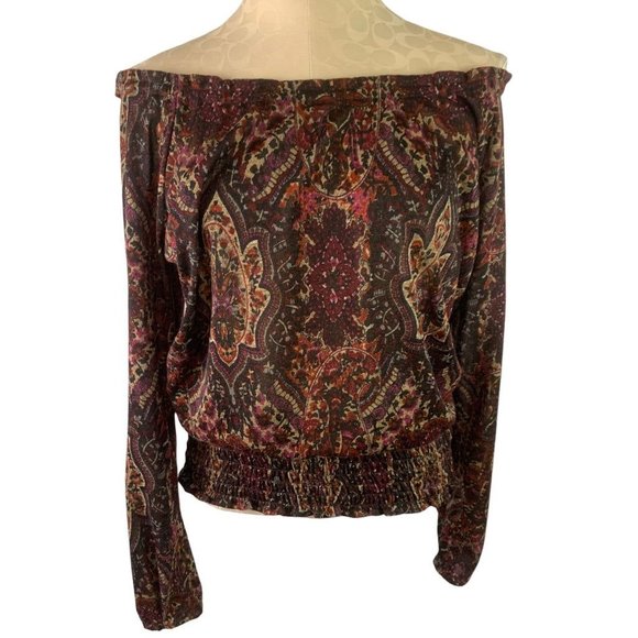 Medium Apt 9 Women's Off Shoulder Banded Hem Lightweight Sweater Jewel Tones - Picture 1 of 8